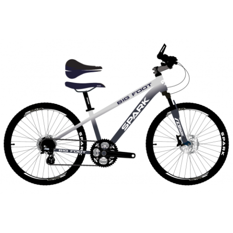 Велосипед SPARK BIG FOOT (колеса - 26'', алюмінієва рама - 18'') білий з сірим Велосипед SPARK BIG FOOT (колеса - 26'', алюмінієва рама - 18'') білий з сірим