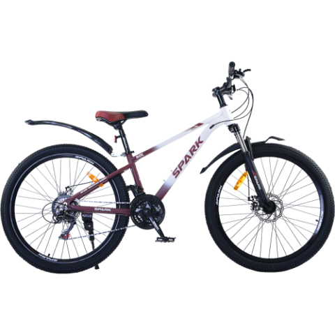 Велосипед SPARK SOL (колеса - 26", алюмінієва рама - 13") білий із бордовим Велосипед SPARK SOL (колеса - 26", алюмінієва рама - 13") білий із бордовим