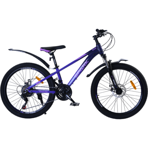 Велосипед SPARK NEO (колеса - 24", алюмінієва рама - 11") темно-фіолетовий із фіолетовим Велосипед SPARK NEO (колеса - 24", алюмінієва рама - 11") темно-фіолетовий із фіолетовим