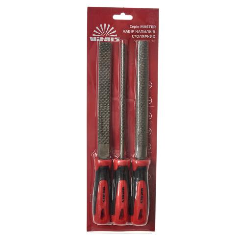 Набір напилків столярних 200 мм, 3 од. Vitals Master Набір напилків столярних 200 мм, 3 од. Vitals Master