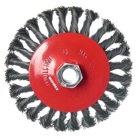 Щітка конічна Vitals плетена сталь 125 мм М14, 0,5 мм Щітка конічна Vitals плетена сталь 125 мм М14, 0,5 мм