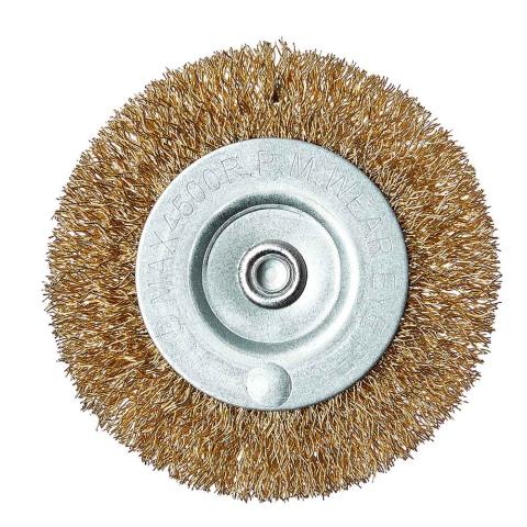 Щітка дискова з хвостовиком Vitals гофрована латунована 75 мм, 0,3 мм Щітка дискова з хвостовиком Vitals гофрована латунована 75 мм, 0,3 мм