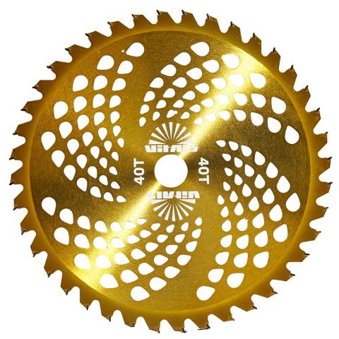 Ніж до мотокоси 40 зуб. (нерж.сталь) з гальванічним покриттям в уп. Vitals Жовтий