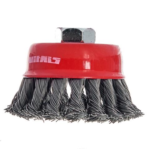 Щітка-чашка Vitals плетена сталь 85 мм М14, 0,5 мм Щітка-чашка Vitals плетена сталь 85 мм М14, 0,5 мм