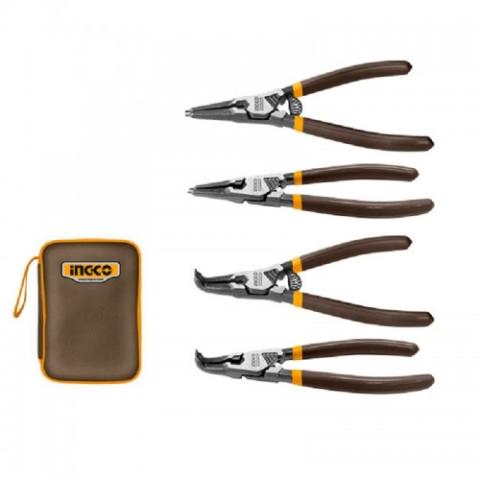 Набір знімачів стопорних кілець 4 предмети INGCO Набір знімачів стопорних кілець 4 предмети INGCO