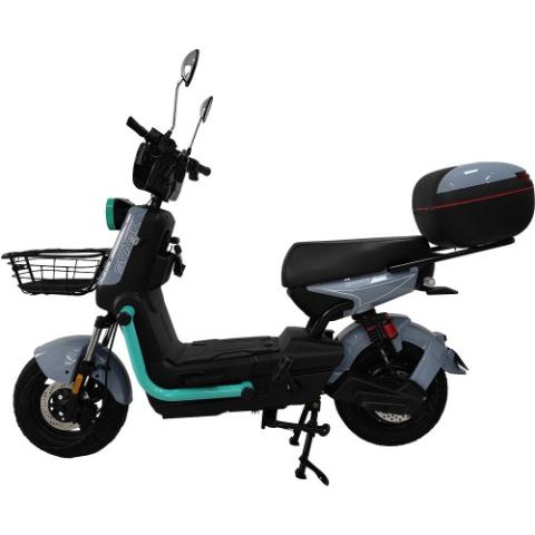 Велосипед з електромотором SPARK BOOST EVO 14" 72V/1200W/20Ah сірий з бірюзовим