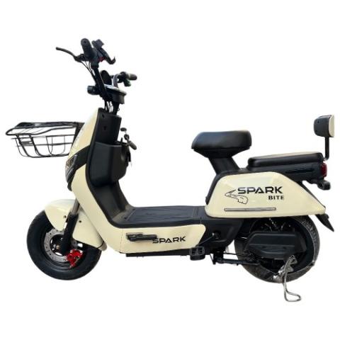 Велосипед з електромотором SPARK BITE 60V/1000W/20Ah 14" Кремово-бежевий