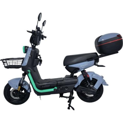 Велосипед з електромотором SPARK BOOST 14" 72V/1200W/25Ah сірий з бірюзовим
