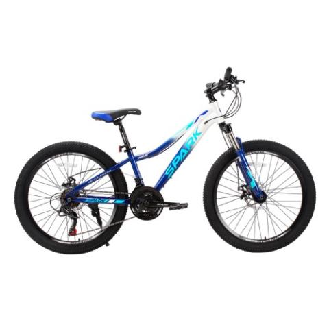 Велосипед SPARK WAVE JR. (колеса - 24", сталева рама - 12") темно-синій із сірим Велосипед SPARK WAVE JR. (колеса - 24", сталева рама - 12") темно-синій із сірим