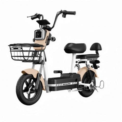 Велосипед з електромотором SPARK BEAM 14" 48V/400W/12Ah Бежевий Велосипед з електромотором SPARK BEAM 14" 48V/400W/12Ah Бежевий