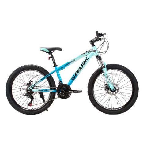 Велосипед SPARK FORESTER JR. (колеса - 24", сталева рама - 13") блакитний з бірюзовим Велосипед SPARK FORESTER JR. (колеса - 24", сталева рама - 13") блакитний з бірюзовим