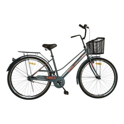 Велосипед SPARK CITY MIRA (колеса - 28", сталева рама - 18") з кошиком графітовий