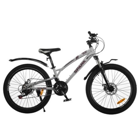 Велосипед SPARK SURF (колеса - 24", сталева рама - 11") сірий