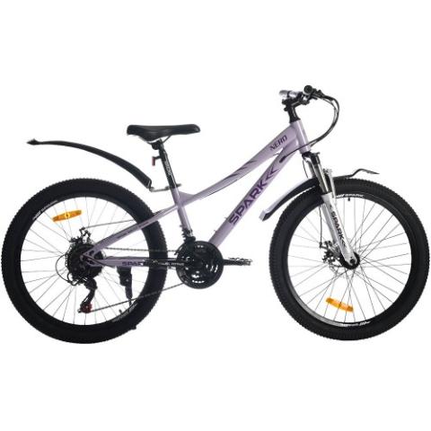 Велосипед SPARK NERO (колеса - 24", сталева рама - 12") світло-бузковий Велосипед SPARK NERO (колеса - 24", сталева рама - 12") світло-бузковий