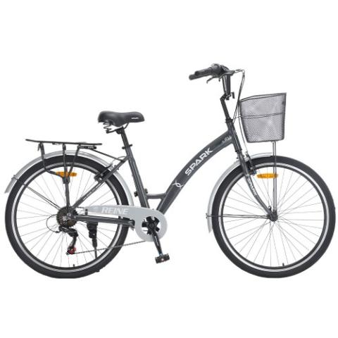 Велосипед SPARK CITY REINE (колеса - 26", алюмінієва рама - 17") графітовий Велосипед SPARK CITY REINE (колеса - 26", алюмінієва рама - 17") графітовий