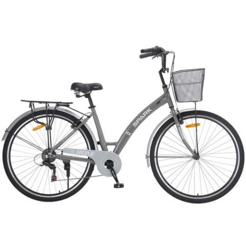 Велосипед SPARK CITY REINE (колеса - 28", алюмінієва рама - 18") сірий