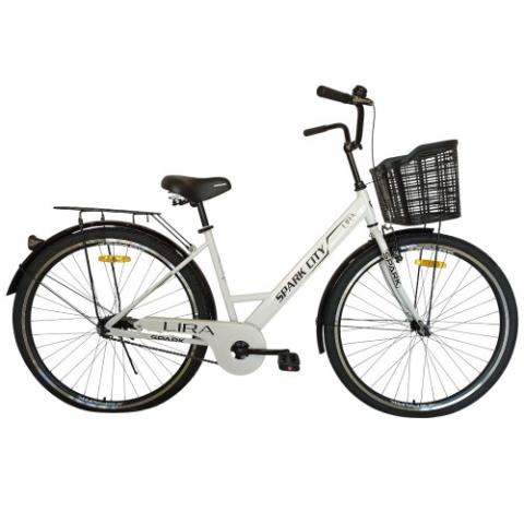 Велосипед SPARK CITY LIRA (колеса - 28", сталева рама - 18") з кошиком молочний Велосипед SPARK CITY LIRA (колеса - 28", сталева рама - 18") з кошиком молочний
