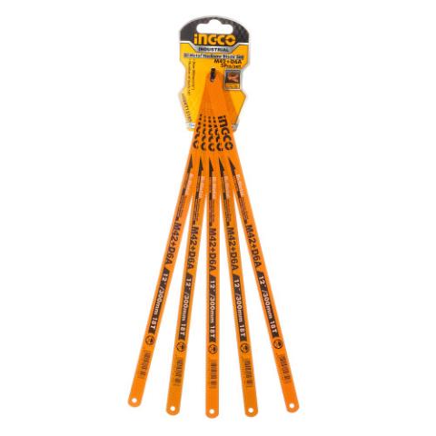 Полотно ножівкове по металу 300 мм 18Т, сталь M42+D6A (5 шт.) INGCO INDUSTRIAL