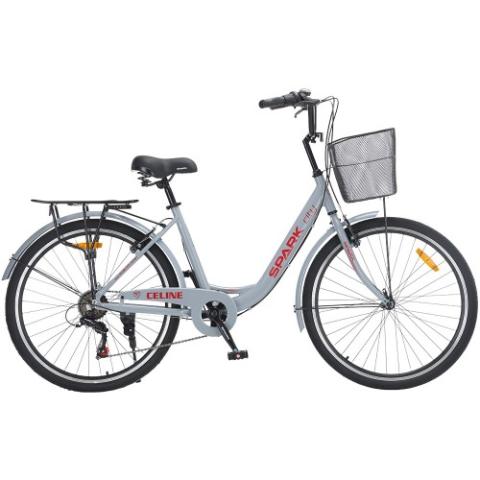 Велосипед SPARK CITY CELINE (колеса - 26", алюмінієва рама - 17") світло-сірий Велосипед SPARK CITY CELINE (колеса - 26", алюмінієва рама - 17") світло-сірий