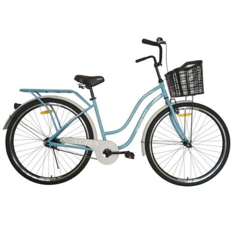 Велосипед SPARK CITY AURA (колеса - 28", сталева рама - 18") з кошиком блакитний