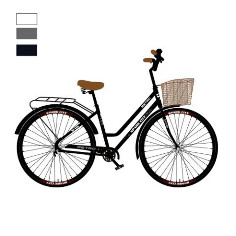 Велосипед SPARK CITY RETRO (колеса - 28", стальна рама - 18") темно синій