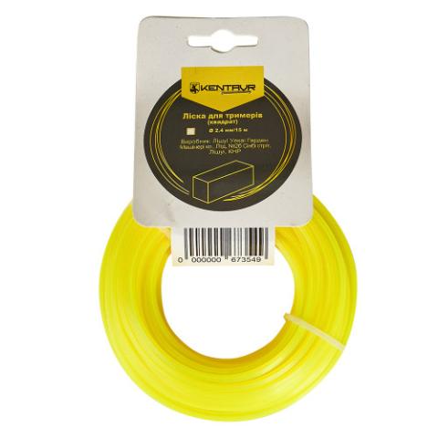 Ліска для тримерів Кентавр (квадрат) 2,4 мм × 15 м Ліска для тримерів Кентавр (квадрат) 2,4 мм × 15 м