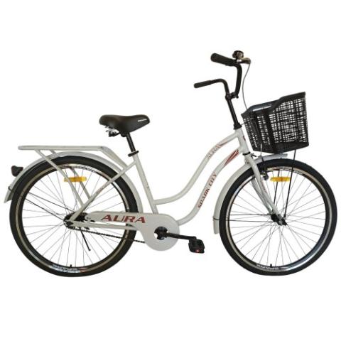 Велосипед SPARK CITY AURA (колеса - 26", сталева рама - 17") з кошиком холодно-сірий