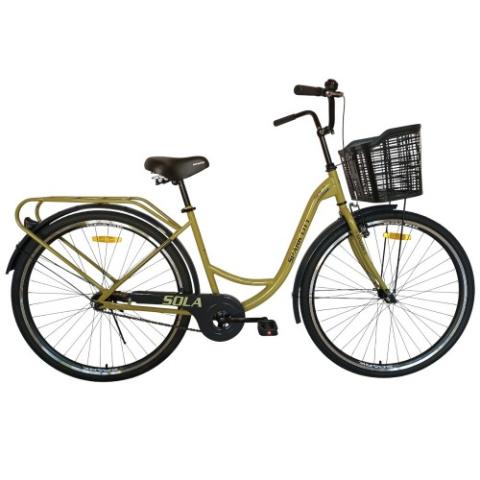 Велосипед SPARK CITY SOLA (колеса - 28", сталева рама - 18") з кошиком капучино