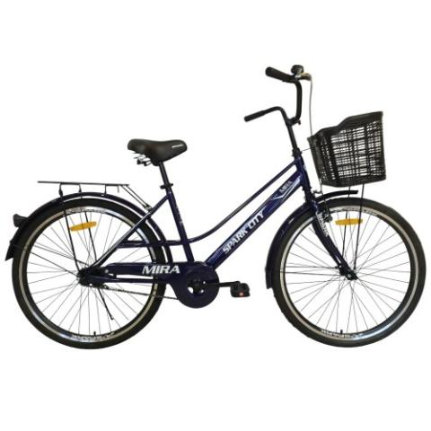 Велосипед SPARK CITY MIRA (колеса - 26", сталева рама - 17") з кошиком темно-фіолетовий