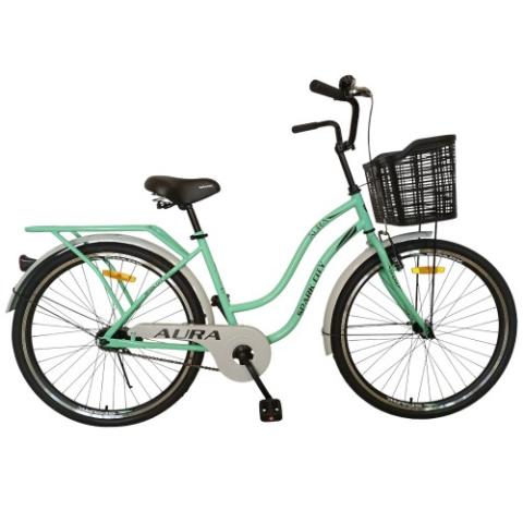 Велосипед SPARK CITY AURA (колеса - 26", сталева рама - 17") із кошиком салатовий