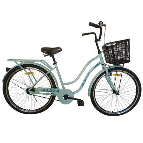 Велосипед SPARK CITY AURA (колеса - 26", сталева рама - 17") з кошиком світло-м`ятний