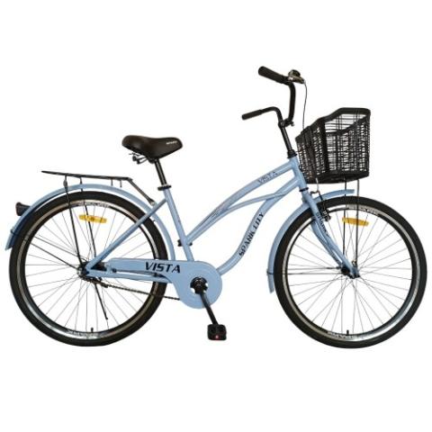 Велосипед SPARK CITY VISTA (колеса - 26", сталева рама - 17") із кошиком блакитний