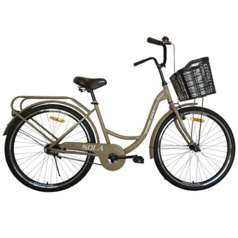 Велосипед SPARK CITY SOLA (колеса - 26", сталева рама - 17") із кошиком світло-коричневий