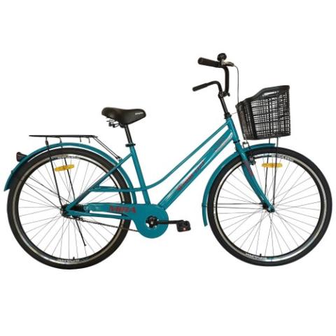 Велосипед SPARK CITY MIRA (колеса - 28", сталева рама - 18") з кошиком бірюзовий