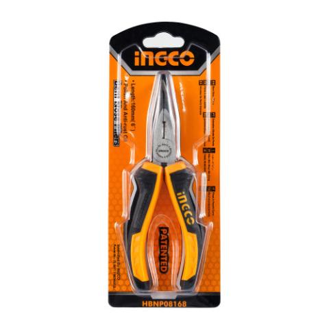 Довгогубці вигнуті 160 мм з вуглецевої сталі INGCO Довгогубці вигнуті 160 мм з вуглецевої сталі INGCO