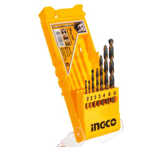 Набір свердел по металу 7 од. 2-6 мм INGCO Набір свердел по металу 7 од. 2-6 мм INGCO