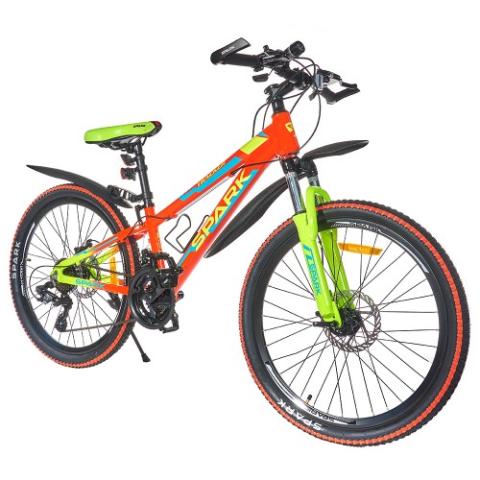 Велосипед SPARK TRACKER 11 24 неоновий червоний (колеса - 24'', алюминиевая рама - 11'')