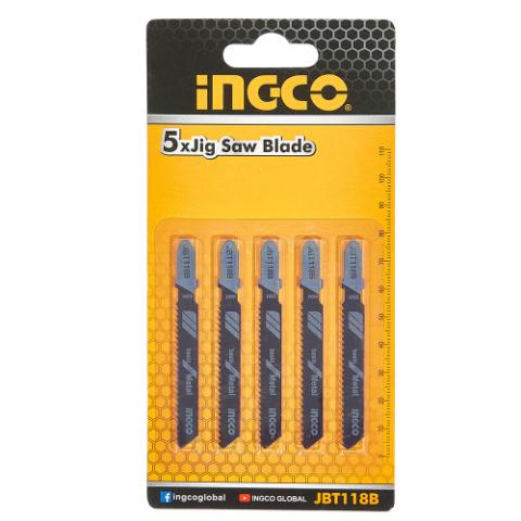Набір пиляльних полотен по металу для лобзика 5 шт. INGCO Набір пиляльних полотен по металу для лобзика 5 шт. INGCO