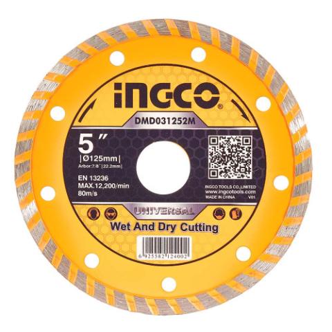 Диск алмазний турбохвиля 125×7,5×22,2 INGCO Диск алмазний турбохвиля 125×7,5×22,2 INGCO