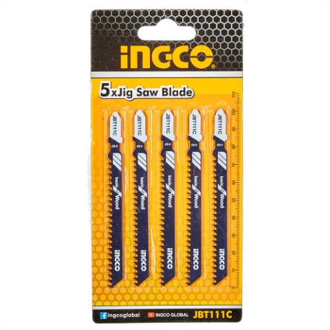 Набір пиляльних полотен по дереву для лобзика, грубий різ, 5 шт. INGCO Набір пиляльних полотен по дереву для лобзика, грубий різ, 5 шт. INGCO
