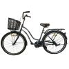 Велосипед SPARK CITY AURA (колеса - 26", сталева рама - 17") з кошиком графітово-синій