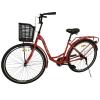 Велосипед SPARK CITY SOLA (колеса - 28", сталева рама - 18") з кошиком темно-вишневий