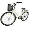 Велосипед SPARK CITY MIRA (колеса - 28", сталева рама - 18") з кошиком білий із зеленим