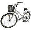 Велосипед SPARK CITY VISTA (колеса - 28", сталева рама - 18") з кошиком світло-сірий
