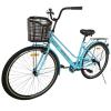 Велосипед SPARK CITY MIRA (колеса - 28", сталева рама - 18") з кошиком світло-блакитний